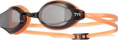 TYR Blackops 140 EV Adult Racing Goggle, Orange with Smoke Lens - The Tri Source