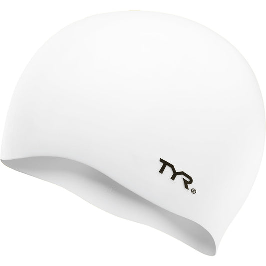 TYR Silicone Swim Cap White - The Tri Source