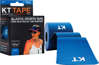 KT Tape Kinesiology Therapeutic Body Tape, Roll of 20 Strips, Blue - The Tri Source